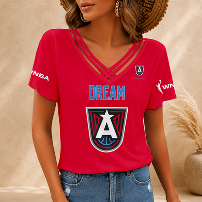 [HOOPS SPECIAL] NEW CUSTOMIZED WNBA01 ALD ATLANTA DREAM V-NECK SHIRT