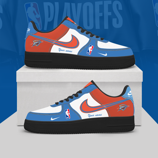 [SLAM DUNK DEAL] NEW CUSTOMIZED  NBA01 OCT OKLAHOMA CITY THUNDER  AF1 SHOES