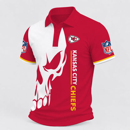 [TOUCHDOWN DEAL] NEW CUSTOMIZED NFL01 KCC KANSAS CITY CHIEFS POLO SHIRT