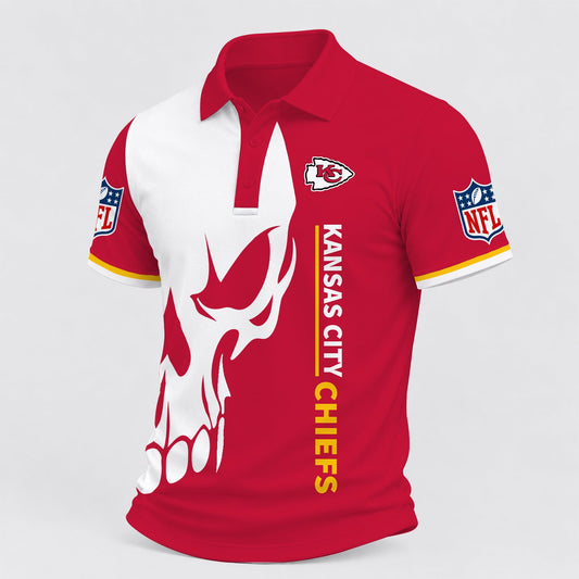 [TOUCHDOWN DEAL] NEW CUSTOMIZED NFL01 KCC KANSAS CITY CHIEFS POLO SHIRT