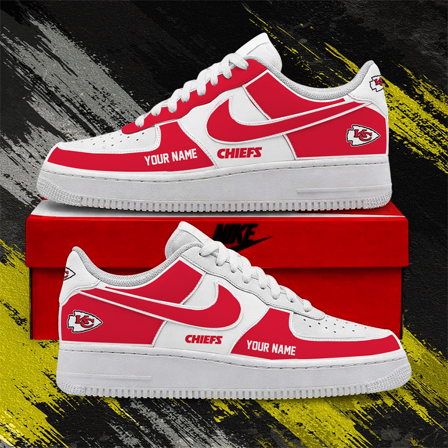 [TOUCHDOWN DEAL] NEW CUSTOMIZED NFL01 KCC KANSAS CITY CHIEFS AF1 SHOES