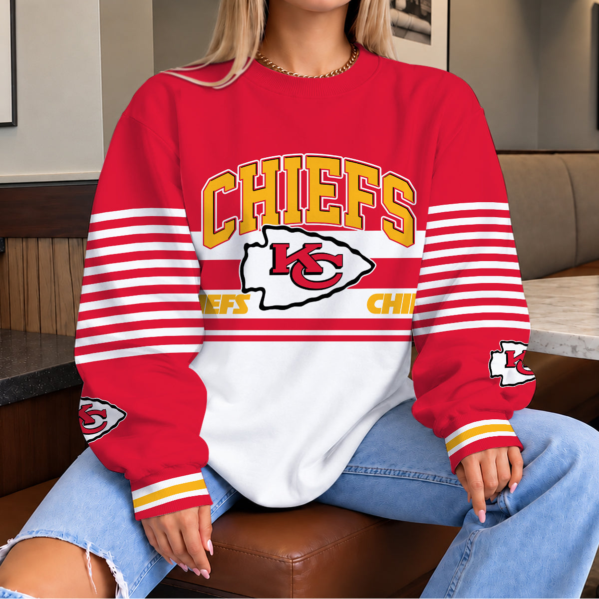 [TOUCHDOWN DEAL] NEW CUSTOMIZED NFL01 KCC THE CHIEFS UNISEX SWEATSHIRT
