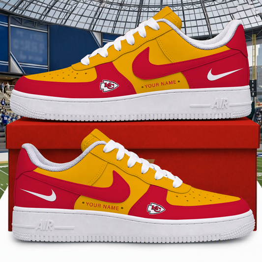 [TOUCHDOWN DEAL] NEW CUSTOMIZED NFL01 KCC KANSAS CITY CHIEFS AF1 SHOES