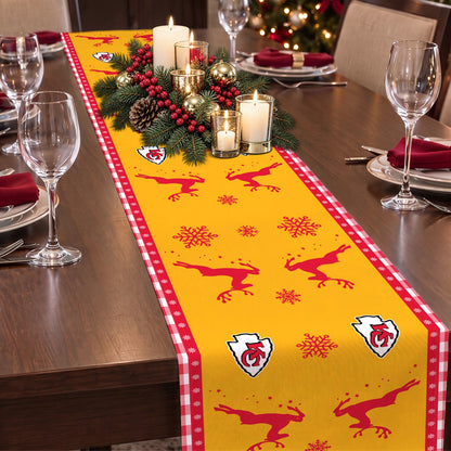 [TOUCHDOWN DEAL] NEW CUSTOMIZED NFL01 KCC KANSAS CITY CHIEFS TABLE RUNNER