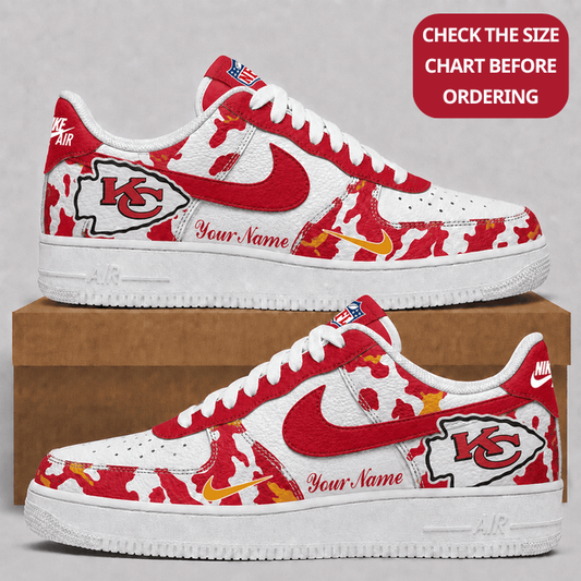 [TOUCHDOWN DEAL] NEW CUSTOMIZED NFL01 KCC KANSAS CITY CHIEFS AF1 SHOES