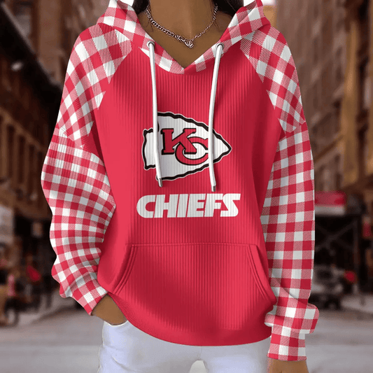 [TOUCHDOWN DEAL] NEW CUSTOMIZED NFL01 KCC KANSAS CITY CHIEFS RIBBED HOODIE & SWEATSHIRT