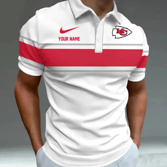 [TOUCHDOWN DEAL] NEW CUSTOMIZED NFL01 KCC KANSAS CITY CHIEFS POLO SHIRT
