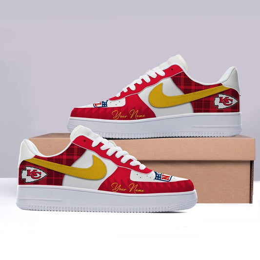 [TOUCHDOWN DEAL] NEW CUSTOMIZED NFL01 KCC KANSAS CITY CHIEFS AF1 SHOES