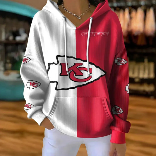 [TOUCHDOWN DEAL] NEW CUSTOMIZED NFL01 KCC KANSAS CITY CHIEFS RIBBED HOODIE & SWEATSHIRT