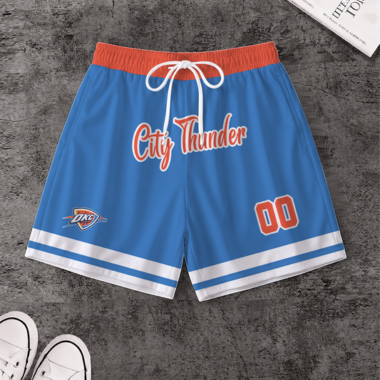 [HOT DEAL] NEW CUSTOMIZED NBA01 OCT OKLAHOMA CITY THUNDER SHORT PANTS