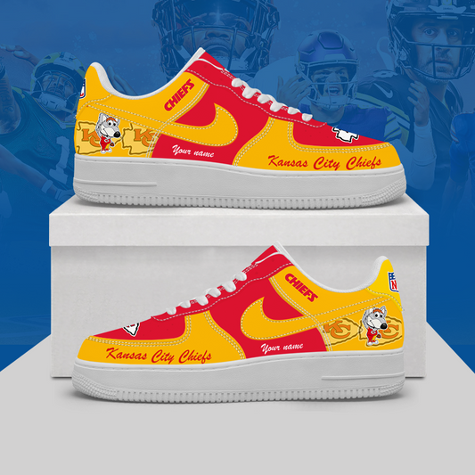[TOUCHDOWN DEAL] NEW CUSTOMIZED NFL01 KCC KANSAS CITY CHIEFS AF1 SHOES