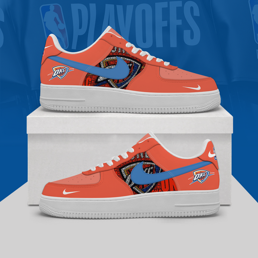 [SLAM DUNK DEAL] NEW CUSTOMIZED NBA01 OCT OKLAHOMA CITY THUNDER AF1 SHOES