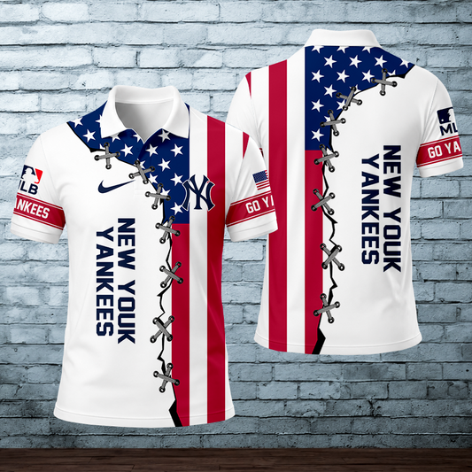 [HOMERUN DEAL] NEW CUSTOMIZED MLB01 NYY NEW YORK YANKEES POLO SHIRT