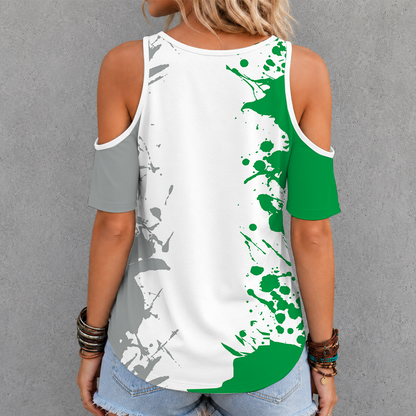 [PUCK DROP DEAL] NEW CUSTOMIZED NCAA MFF01 NFH NORTH DAKOTA FIGHTING HAWKS CRISS CROSS V-NECK TOP