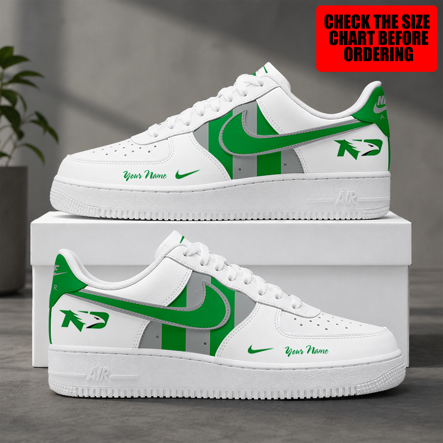 [PUCK DROP DEAL] NEW CUSTOMIZED NCAA MFF01 NFH NORTH DAKOTA FIGHTING HAWKS AF1 SHOES
