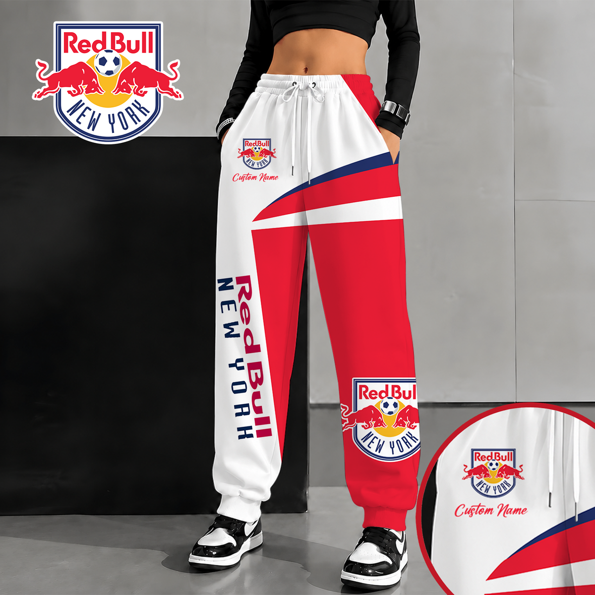 [GOAL DEAL] NEW CUSTOMIZED MLS01 NRB NEW YORK RED BULLS SWEATPANTS