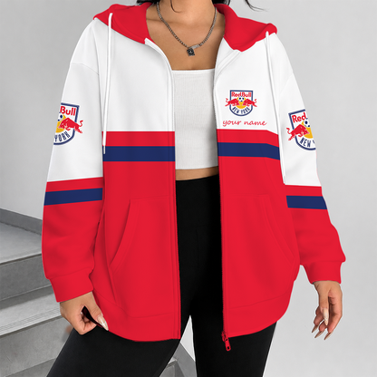 [GOAL DEAL] NEW CUSTOMIZED MLS01 NRB NEW YORK RED BULLS ZIP HOODIE