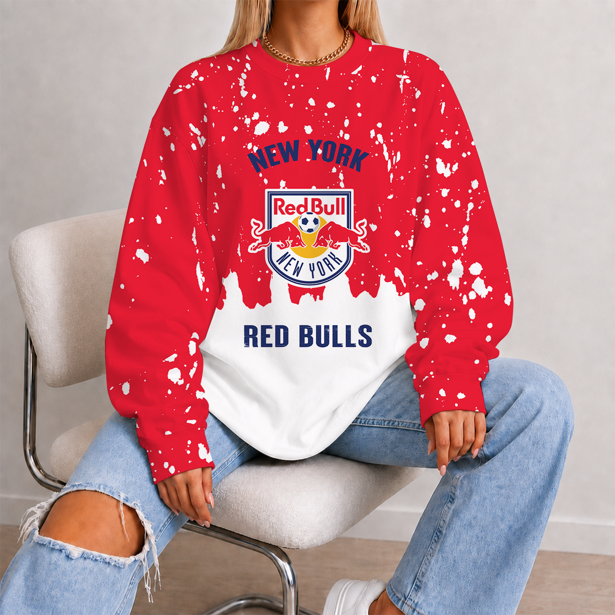 [GOAL DEAL] NEW CUSTOMIZED MLS01 NRB NEW YORK RED BULLS UNISEX SWEATSHIRT