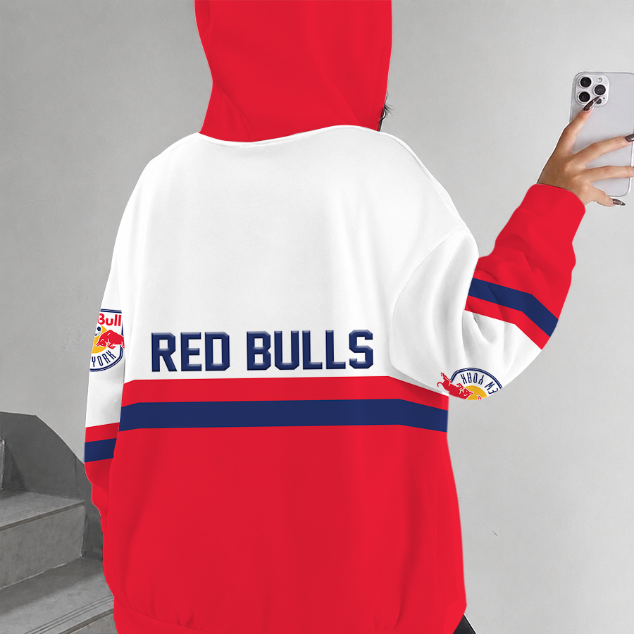 [GOAL DEAL] NEW CUSTOMIZED MLS01 NRB NEW YORK RED BULLS ZIP HOODIE