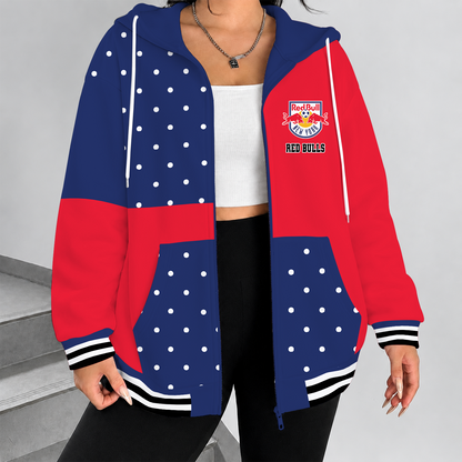 [GOAL DEAL] NEW CUSTOMIZED MLS01 NRB NEW YORK RED BULLS ZIP HOODIE
