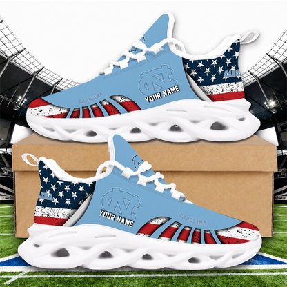 [HOOPS SPECIAL] NEW CUSTOMIZED NCAA CFH01 NTH NORTH CAROLINA TAR HEELS UNISEX CLUNKY SNEAKERS