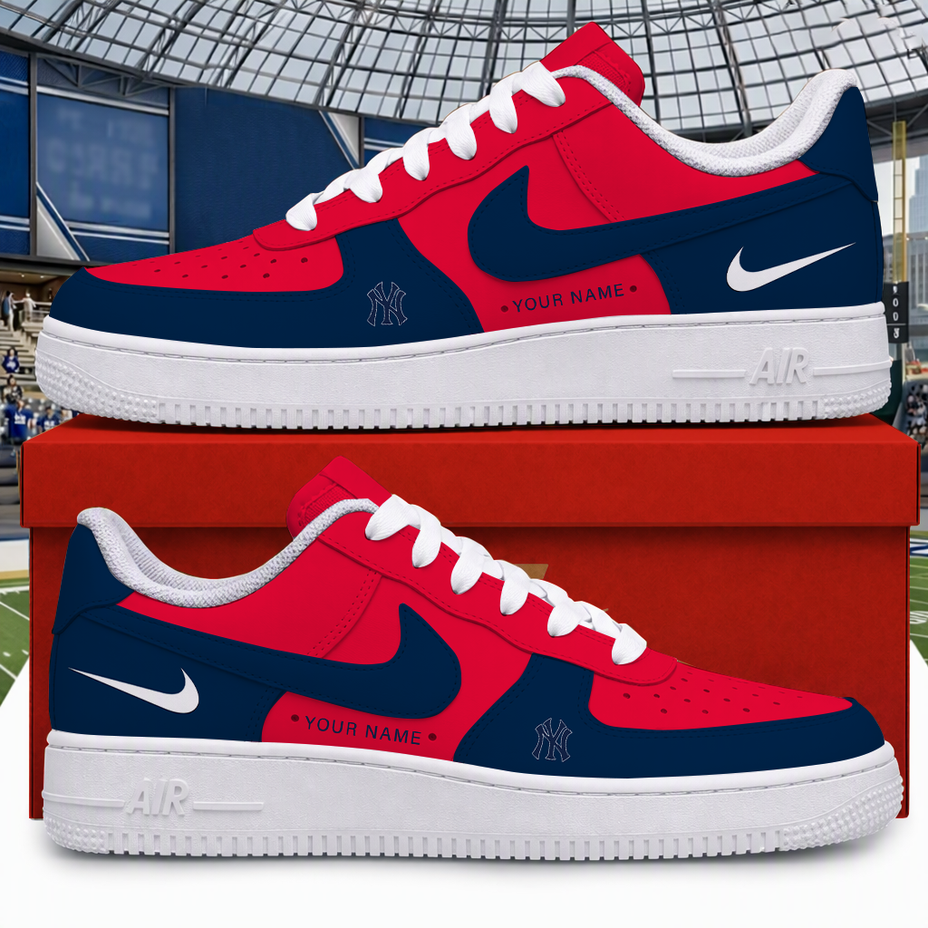 [HOMERUN DEAL] NEW CUSTOMIZED MLB01 NYY NEW YORK YANKEES AF1 SHOES