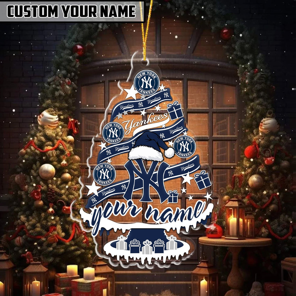 [HOMERUN DEAL] NEW CUSTOMIZED MLB01 NYY NEW YORK YANKEES CHRISTMAS ACRYLIC ORNAMENT