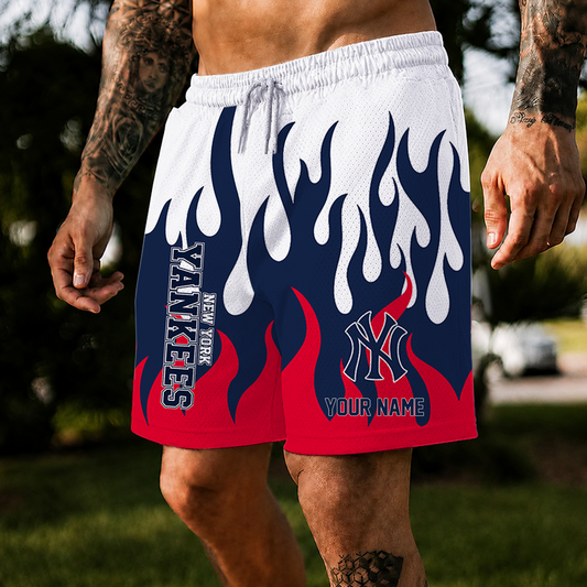 [HOMERUN DEAL] NEW CUSTOMIZED MLB01 NYY NEW YORK YANKEES SHORT PANTS