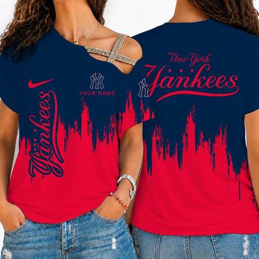 [HOMERUN DEAL] NEW CUSTOMIZED MLB01 NYY NEW YORK YANKEES SHOULDER SHIRT