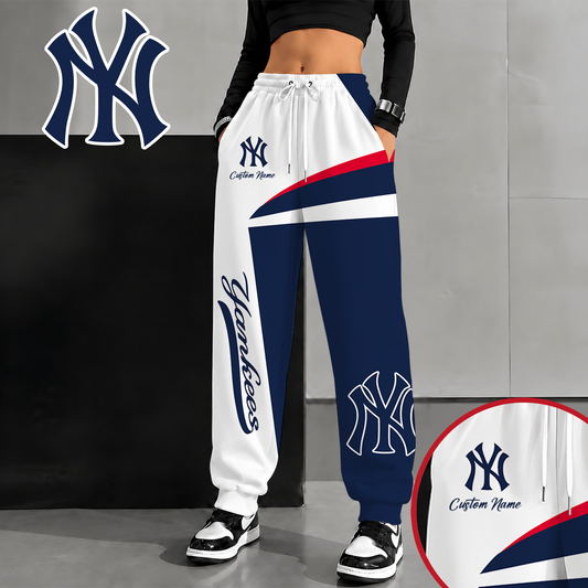 [HOMERUN DEAL] NEW CUSTOMIZED MLB01 NYY NEW YORK YANKEES SWEATPANTS