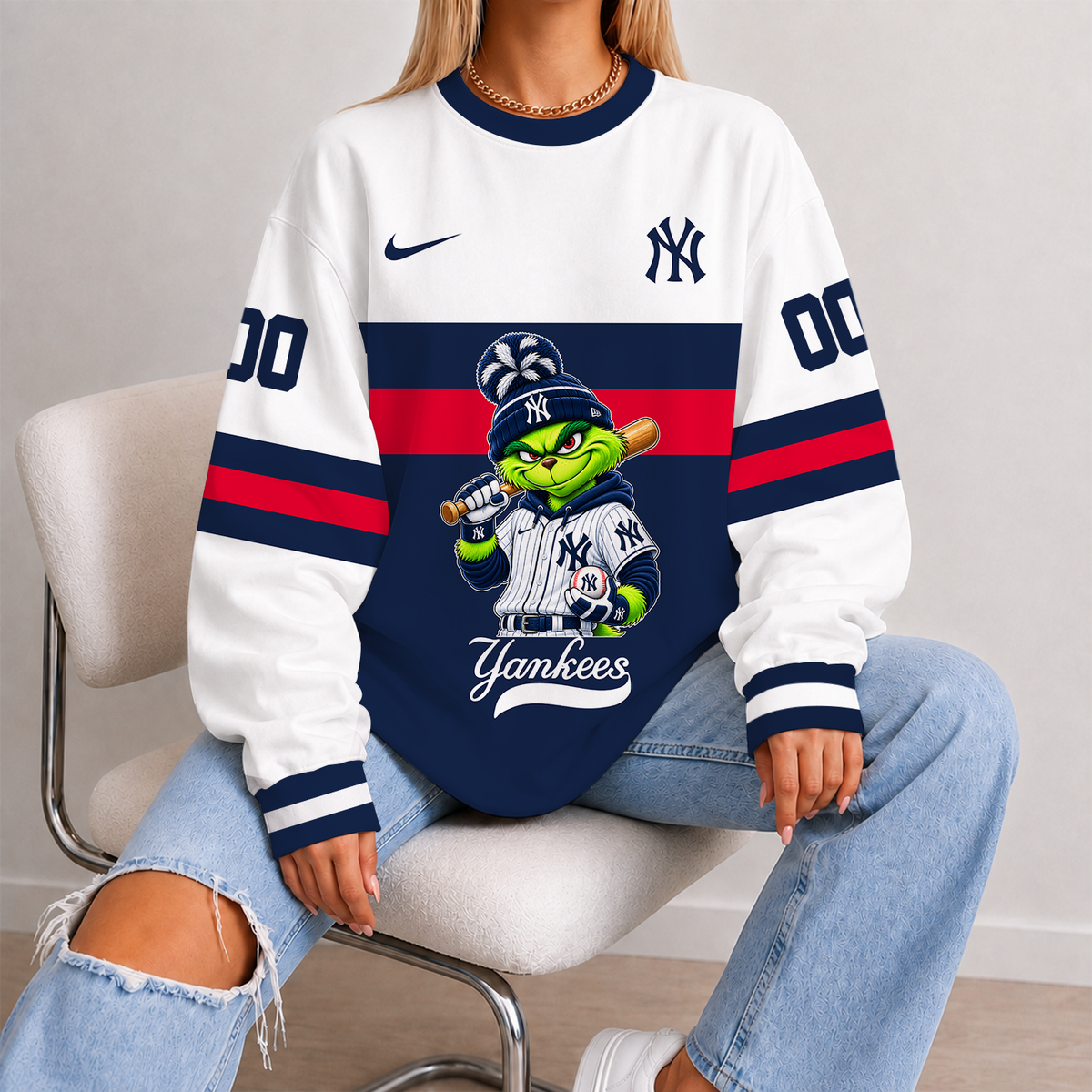 [HOMERUN DEAL] NEW CUSTOMIZED MLB01 NYY NEW YORK YANKEES UNISEX SWEATSHIRT