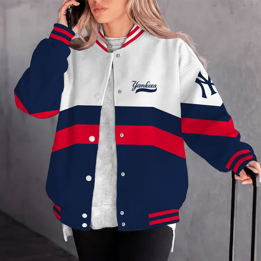 [HOMERUN DEAL] NEW CUSTOMIZED MLB01 NYY NEW YORK YANKEES SATIN VARSITY & BASEBALL JACKET