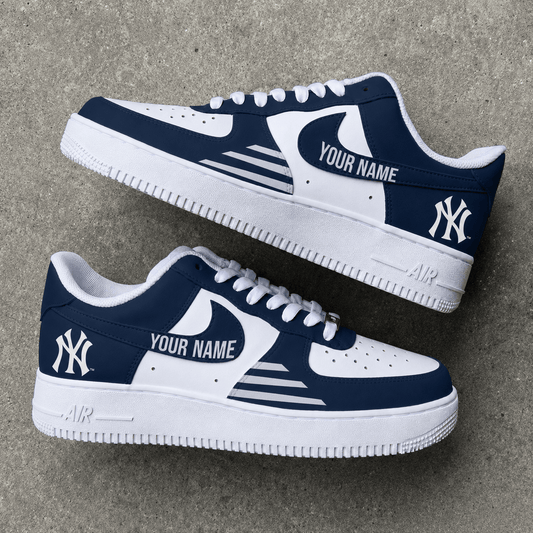 [HOMERUN DEAL] NEW CUSTOMIZED MLB01 NYY NEW YORK YANKEES AF1 SHOES