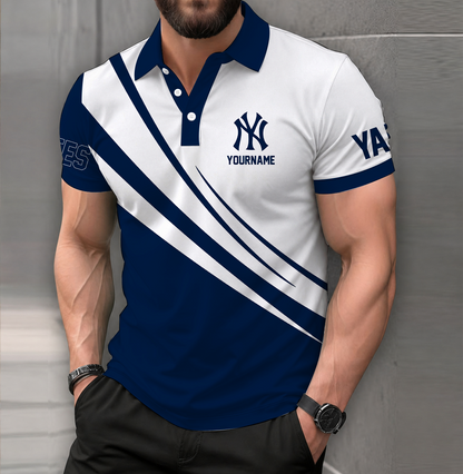 [HOMERUN DEAL] NEW CUSTOMIZED MLB01 NNY NEW YORK YANKEES POLO SHIRT