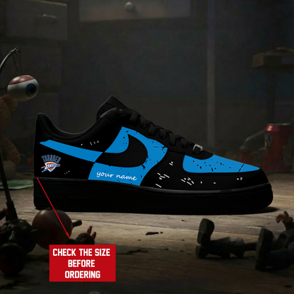 [SLAM DUNK DEAL] NEW CUSTOMIZED NBA01 OCT OKLAHOMA CITY THUNDER AF1 SHOES