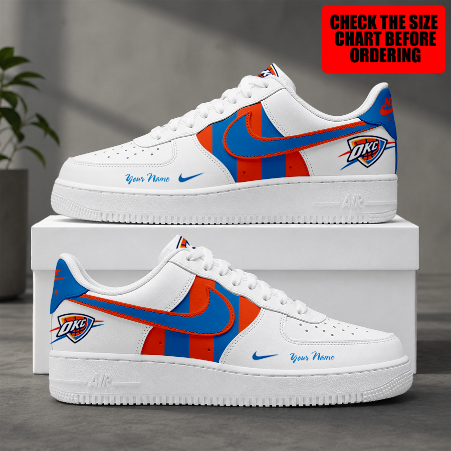 [SLAM DUNK DEAL] NEW CUSTOMIZED NBA01 OCT OKLAHOMA CITY THUNDER AF1 SHOES