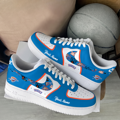 [SLAM DUNK DEAL] NEW CUSTOMIZED NBA01 OCT OKLAHOMA CITY THUNDER  AF1 SHOES