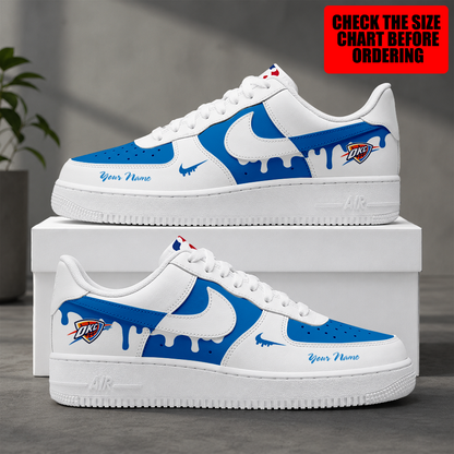 [SLAM DUNK DEAL] NEW CUSTOMIZED NBA01 OCT OKLAHOMA CITY THUNDER AF1 SHOES