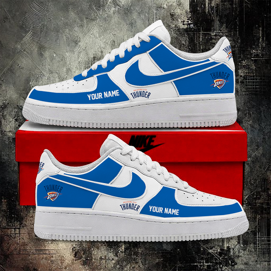 [SLAM DUNK DEAL] NEW CUSTOMIZED NBA01 OCT OKLAHOMA CITY THUNDER  AF1 SHOES