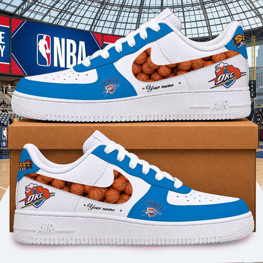 [SLAM DUNK DEAL] NEW CUSTOMIZED NBA01 OCT OKLAHOMA CITY THUNDER  AF1 SHOES