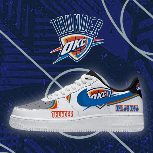 [SLAM DUNK DEAL] NEW CUSTOMIZED NBA01 OCT OKLAHOMA CITY THUNDER AF1 SHOES
