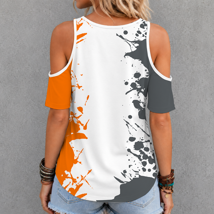 [TOUCHDOWN DEAL]NEW CUSTOMIZED NCAA FBS01 TNV TENNESSEE VOLUNTEERS CRISS CROSS V-NECK TOP