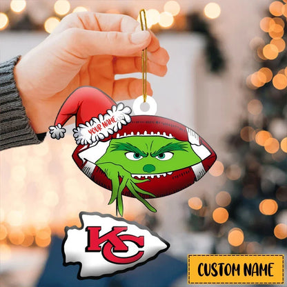 [TOUCHDOWN DEAL] NEW CUSTOMIZED NFL01 KCC KANSAS CITY CHIEFS CHRISTMAS ACRYLIC ORNAMENT