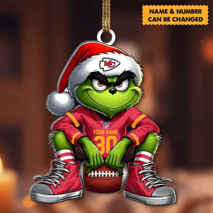 [TOUCHDOWN DEAL] NEW CUSTOMIZED NFL01 KCC KANSAS CITY CHIEFS CHRISTMAS ACRYLIC ORNAMENT