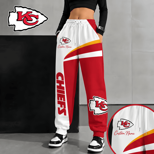 [TOUCHDOWN DEAL] NEW CUSTOMIZED NFL01 KCC KANSAS CITY CHIEFS SWEATPANTS