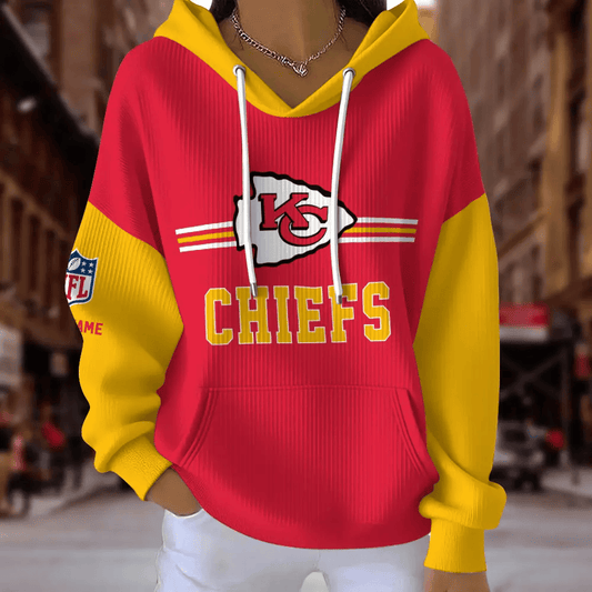 [TOUCHDOWN DEAL] NEW CUSTOMIZED NFL01 KCC KANSAS CITY CHIEFS RIBBED HOODIE & SWEATSHIRT