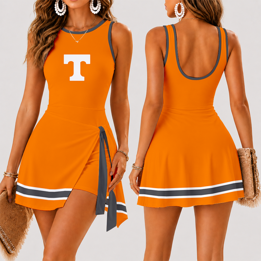 [TOUCHDOWN DEAL] NEW CUSTOMIZED NCAA FBS01 TNV TENNESSEE VOLUNTEERS WOMEN'S SUMMER SKORT DRESS