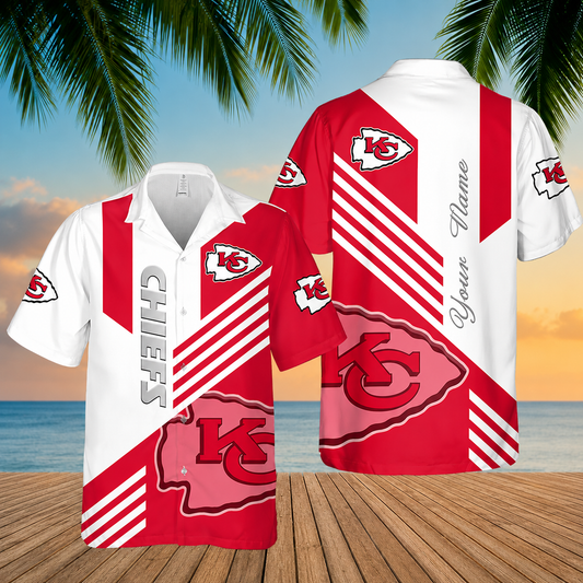 [TOUCHDOWN DEAL] NEW CUSTOMIZED NFL01 KCC KANSAS CITY CHIEFS UNISEX HAWAIIAN SHIRT
