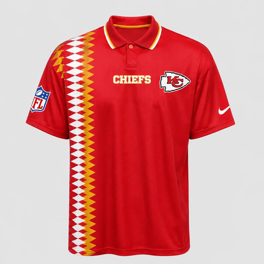 [TOUCHDOWN DEAL] NEW CUSTOMIZED NFL01 KCC KANSAS CITY CHIEFS POLO SHIRT