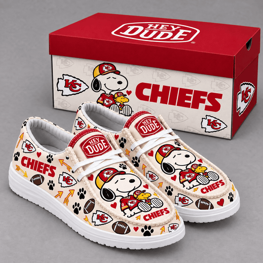 [TOUCHDOWN DEAL] NEW CUSTOMIZED NFL01 KCC KANSAS CITY CHIEFS LOAFER SHOES